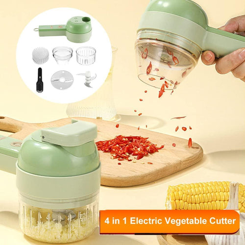 4-in-1 Portable Electric Vegetable Cutter Set